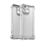 Ceezs Ceezs iPhone 15 TPU Shock case met camerabescherming (transparant)