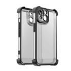 Ceezs Ceezs iPhone 15 TPU Shock case met camerabescherming (zwart)