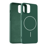 Coverzs iPhone 15 MagSafe siliconen 'slim' hoesje (groen)