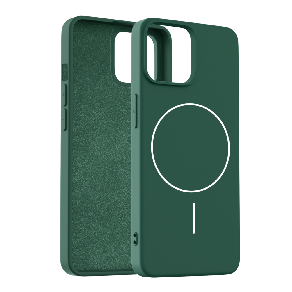 Coverzs Coverzs iPhone 13 MagSafe siliconen  hoesje (groen)