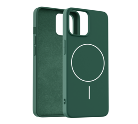 Coverzs iPhone 13 MagSafe siliconen 'slim' hoesje (groen)