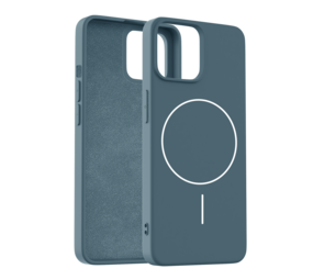 Coverzs iPhone 15 MagSafe siliconen 'slim' hoesje (donkerblauw)