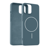 Coverzs iPhone 13 MagSafe siliconen 'slim' hoesje (donkerblauw)