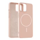 Coverzs Coverzs iPhone 15 MagSafe siliconen  hoesje (lichtroze)