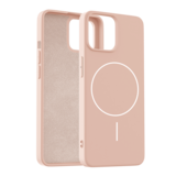 Coverzs iPhone 14 MagSafe siliconen 'slim' hoesje (lichtroze)