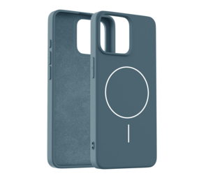 Coverzs iPhone 16 Pro MagSafe siliconen 'slim' hoesje (donkerblauw)