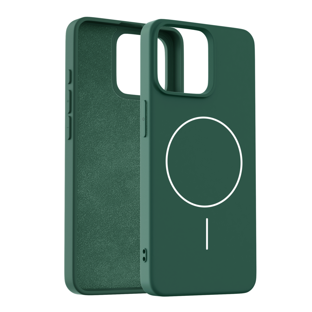 Coverzs Coverzs iPhone 16 Pro MagSafe siliconen  hoesje (groen)