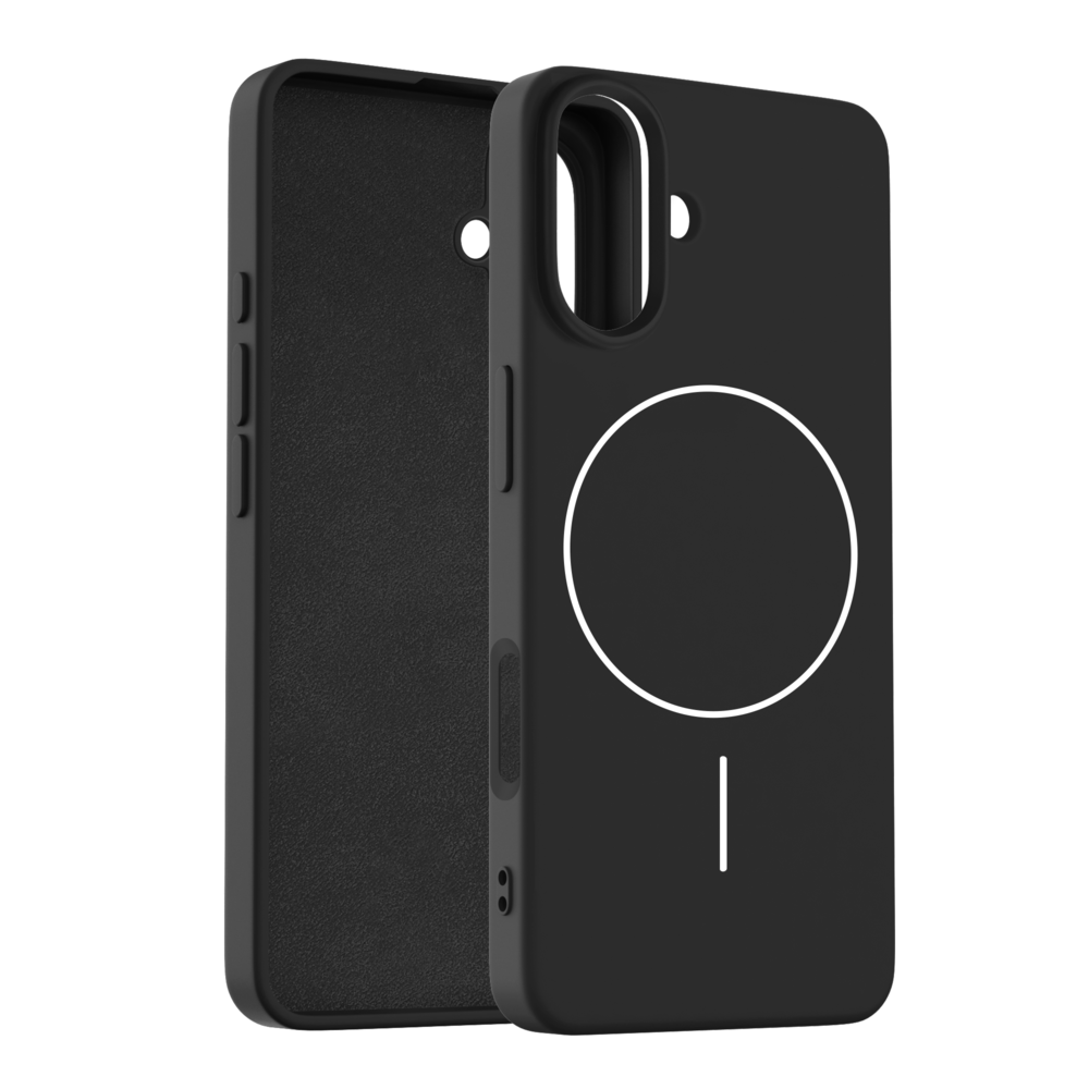 Coverzs Coverzs iPhone 16 Plus MagSafe siliconen  hoesje (zwart)