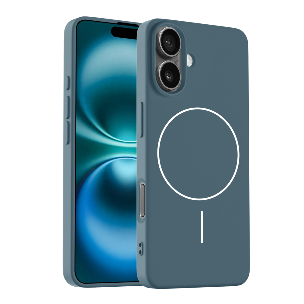 Coverzs Coverzs iPhone 16 Plus MagSafe siliconen  hoesje (donkerblauw)