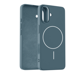 Coverzs iPhone 16 MagSafe siliconen 'slim' hoesje (donkerblauw)