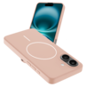 Coverzs Coverzs iPhone 16 Plus MagSafe siliconen  hoesje (lichtroze)