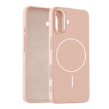 Coverzs iPhone 16 MagSafe siliconen 'slim' hoesje (lichtroze)