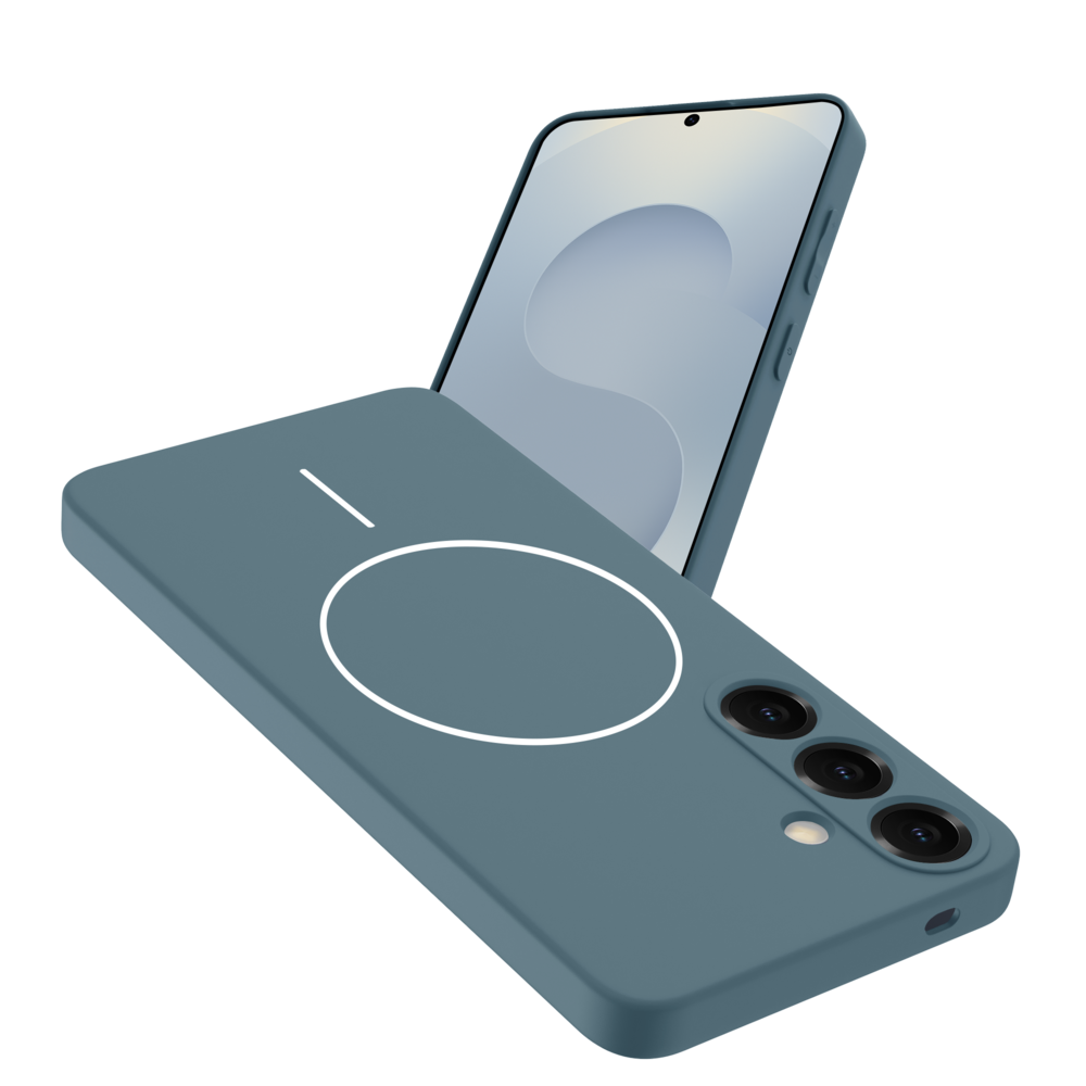 Coverzs Coverzs Samsung Galaxy S24 magSafe siliconen  hoesje (donkerblauw)