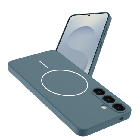 Coverzs Coverzs Samsung Galaxy S24 magSafe siliconen  hoesje (donkerblauw)