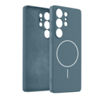 Coverzs Coverzs Samsung Galaxy S24 Ultra magSafe siliconen  hoesje (donkerblauw)