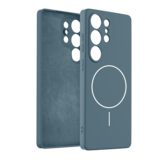 Coverzs Samsung Galaxy S25 Ultra magSafe siliconen 'slim' hoesje (donkerblauw)