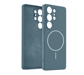 Coverzs Samsung Galaxy S25 Ultra magSafe siliconen 'slim' hoesje (donkerblauw)