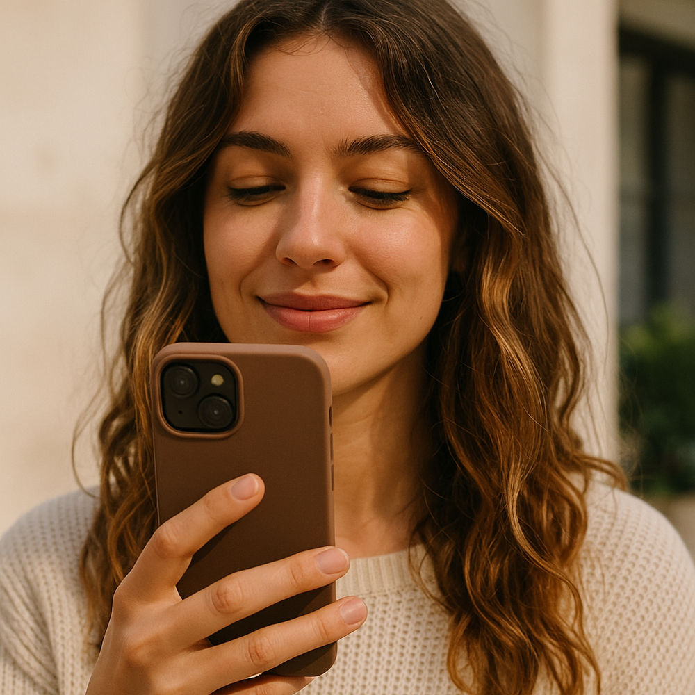 Ceezs Ceezs iPhone X hoesje siliconen / iPhone Xs hoesje siliconen (Bruin)