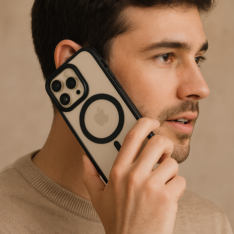 Coverzs Coverzs iPhone 14 Pro Max clear MagSafe hardcase (zwart) Coverzs Coverzs iPhone 14 Pro Max clear MagSafe hardcase (zwart)