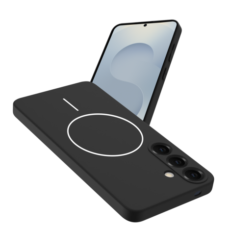 Coverzs Coverzs Samsung Galaxy S25 magSafe siliconen  hoesje (zwart)