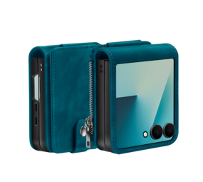 ShieldCase® Samsung Galaxy Z Flip 7 leren hoesje met afneembare portemonnee (donkerblauw) ShieldCase® Samsung Galaxy Z Flip 7 leren hoesje met afneembare portemonnee (donkerblauw)