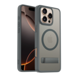 Coverzs iPhone 15 Pro Max matte MagSafe case met standaard (grijs) Coverzs iPhone 15 Pro Max matte MagSafe case met standaard (grijs)