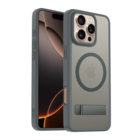 Coverzs Coverzs iPhone 13 Pro matte MagSafe case met standaard (grijs)