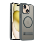 Coverzs Coverzs iPhone 13 matte MagSafe case met standaard (grijs)