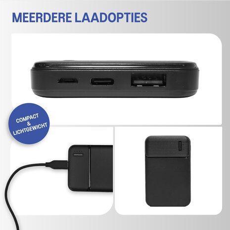 Coverzs Coverzs Ultradunne 5.000 mAh powerbank (zwart) Coverzs Coverzs Ultradunne 5.000 mAh powerbank (zwart)