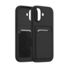 ShieldCase® ShieldCase iPhone 17 siliconen hoesje met pasjeshouder (zwart)