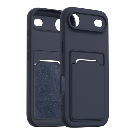 ShieldCase® ShieldCase iPhone Air siliconen hoesje met pasjeshouder (donkerblauw)
