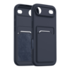 ShieldCase® ShieldCase iPhone Air siliconen hoesje met pasjeshouder (donkerblauw)