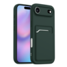 ShieldCase® ShieldCase iPhone Air siliconen hoesje met pasjeshouder (donkergroen)