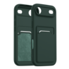 ShieldCase® ShieldCase iPhone Air siliconen hoesje met pasjeshouder (donkergroen)