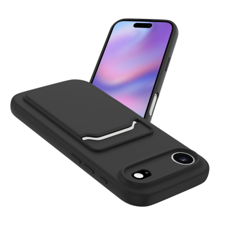ShieldCase® ShieldCase iPhone Air siliconen hoesje met pasjeshouder (zwart)