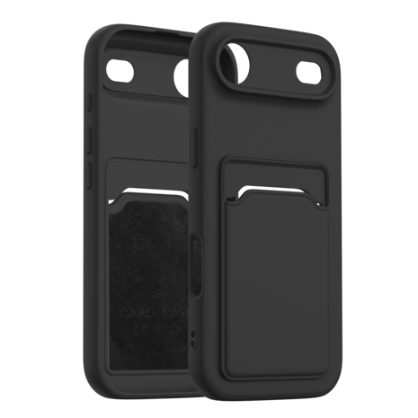 ShieldCase® ShieldCase iPhone Air siliconen hoesje met pasjeshouder (zwart)