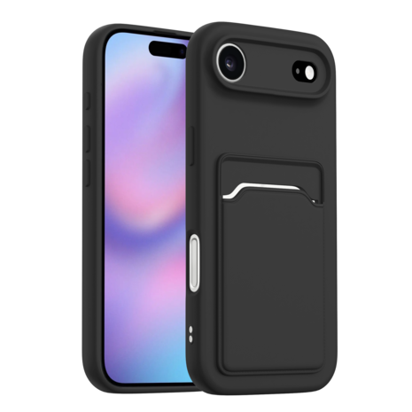 ShieldCase® ShieldCase iPhone Air siliconen hoesje met pasjeshouder (zwart)