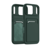 ShieldCase® ShieldCase iPhone 17 Pro siliconen hoesje met pasjeshouder (donkergroen)