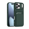 ShieldCase® ShieldCase iPhone 17 Pro siliconen hoesje met pasjeshouder (donkergroen)