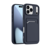 ShieldCase® ShieldCase iPhone 17 Pro siliconen hoesje met pasjeshouder (donkerblauw)