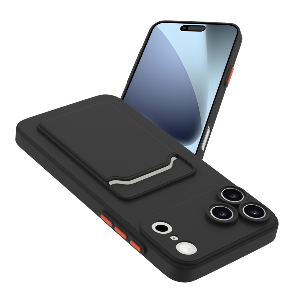 ShieldCase® ShieldCase iPhone 17 Pro Back cover met pasjeshouder (zwart) ShieldCase® ShieldCase iPhone 17 Pro Back cover met pasjeshouder (zwart)