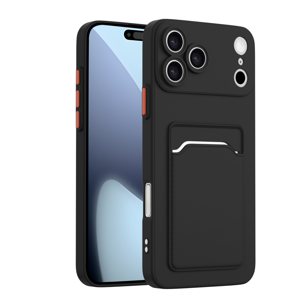 ShieldCase® ShieldCase iPhone 17 Pro Back cover met pasjeshouder (zwart) ShieldCase® ShieldCase iPhone 17 Pro Back cover met pasjeshouder (zwart)