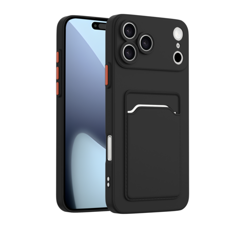 ShieldCase® ShieldCase iPhone 17 Pro Back cover met pasjeshouder (zwart) ShieldCase® ShieldCase iPhone 17 Pro Back cover met pasjeshouder (zwart)