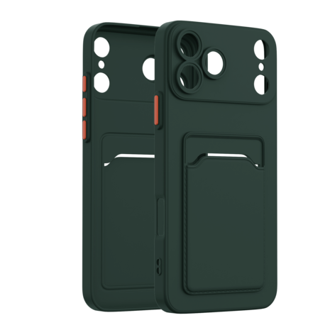 ShieldCase® ShieldCase iPhone 17 Pro Back cover met pasjeshouder (donkergroen) ShieldCase® ShieldCase iPhone 17 Pro Back cover met pasjeshouder (donkergroen)