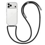 ShieldCase® iPhone 17 Pro Max Shock case met koord (transparant)