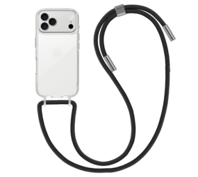 ShieldCase® iPhone 17 Pro Max Shock case met koord (transparant)