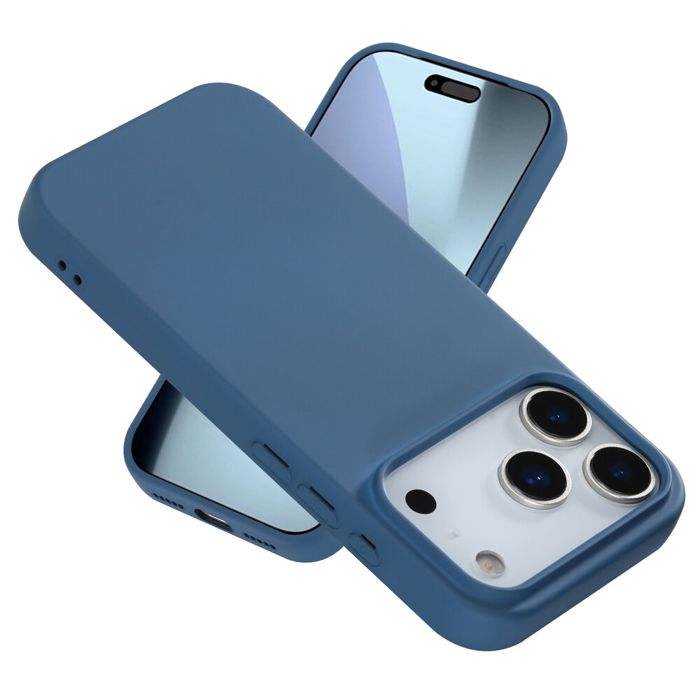 ShieldCase® ShieldCase iPhone 17 Pro siliconen hoesje (donkerblauw)