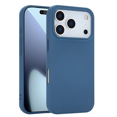 ShieldCase® ShieldCase iPhone 17 Pro siliconen hoesje (donkerblauw)