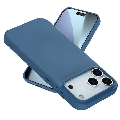 ShieldCase® ShieldCase iPhone 17 Pro Max siliconen hoesje (donkerblauw)