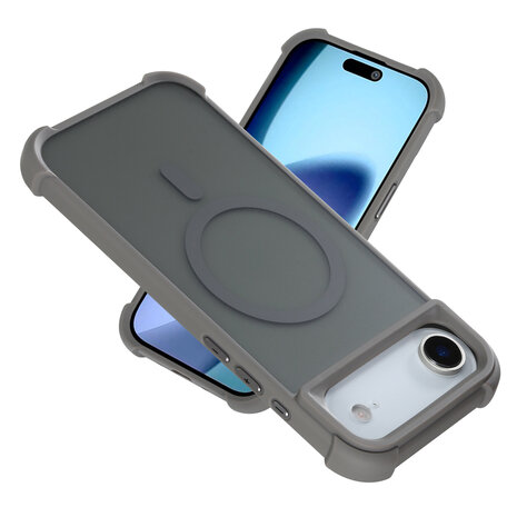 Coverzs Coverzs iPhone Air matte shock case met MagSafe (grijs)